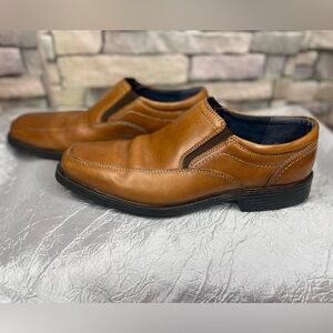 Nun Bush Lite tan leather slip on dress shoes